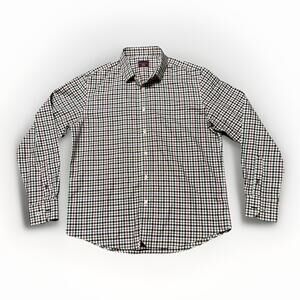 UNTUCKit‎ Shirt Large Button Up Flannel Plaid White Blue